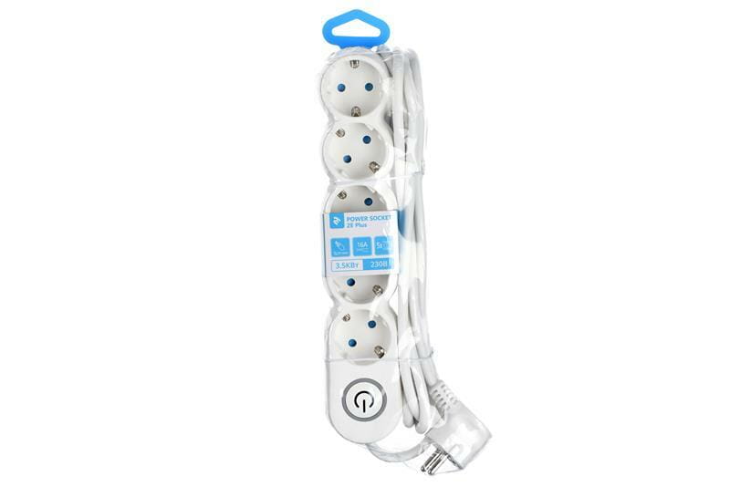 Фильтр питания 2E (2E-U05VESM3W) 5хSchuko, 3 м, белый