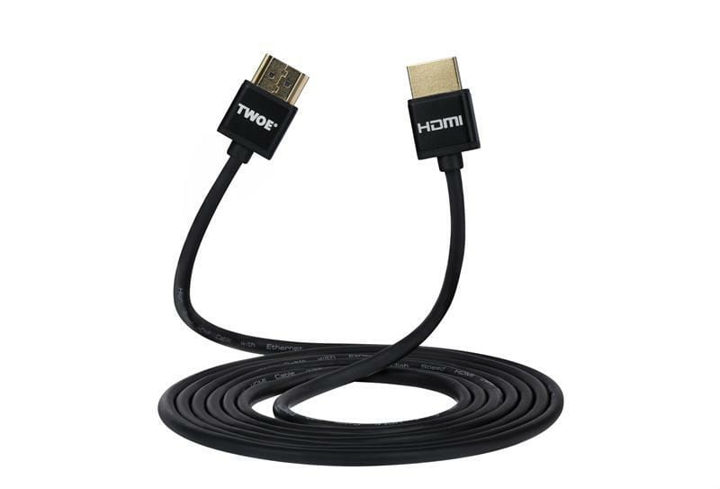 Кабель 2E Ultra Slim HDMI - HDMI V 2.0 (M/M), 2 м, черный (2EW-1119-2m)