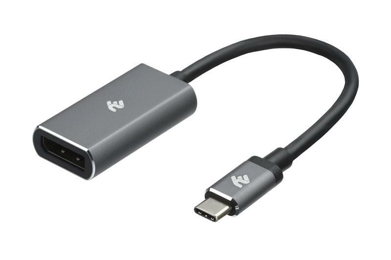 Адаптер 2E (2E-W1404) USB Type-C-DisplayPort, (AF/AM), 0.2м, Alluminum