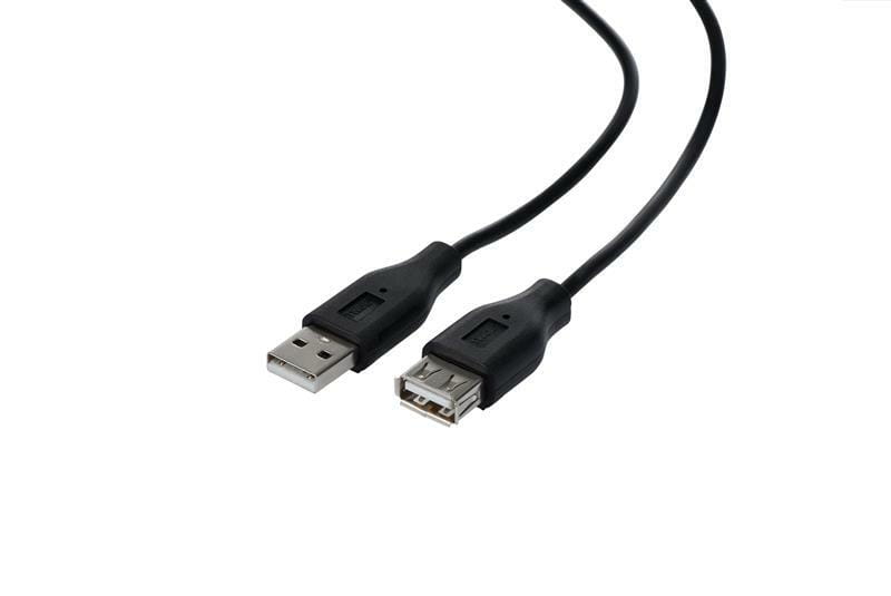 Кабель 2E (2E-W-3168) USB 2.0 (AM/AF), 1.8м, чорний