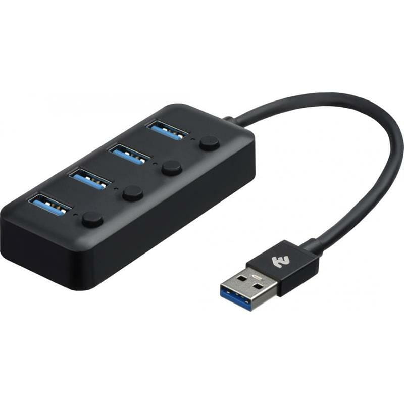 Концентратор USB 3.0 2E 2E-W1405 Black 4хUSB3.0