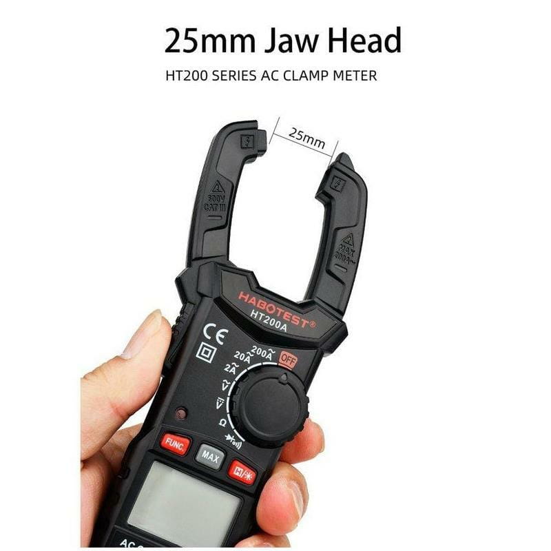 Зажимной измеритель Habotest AC600V/200A, DC600V (HT200A)