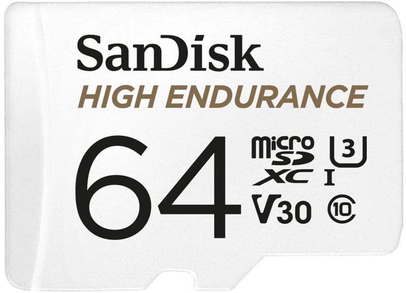 Карта пам`ятi MicroSDXC 64GB UHS-I/U3 Class 10 SanDisk High Endurance R100/W40MB/s + SD-adapter (SDSQQNR-064G-GN6IA)