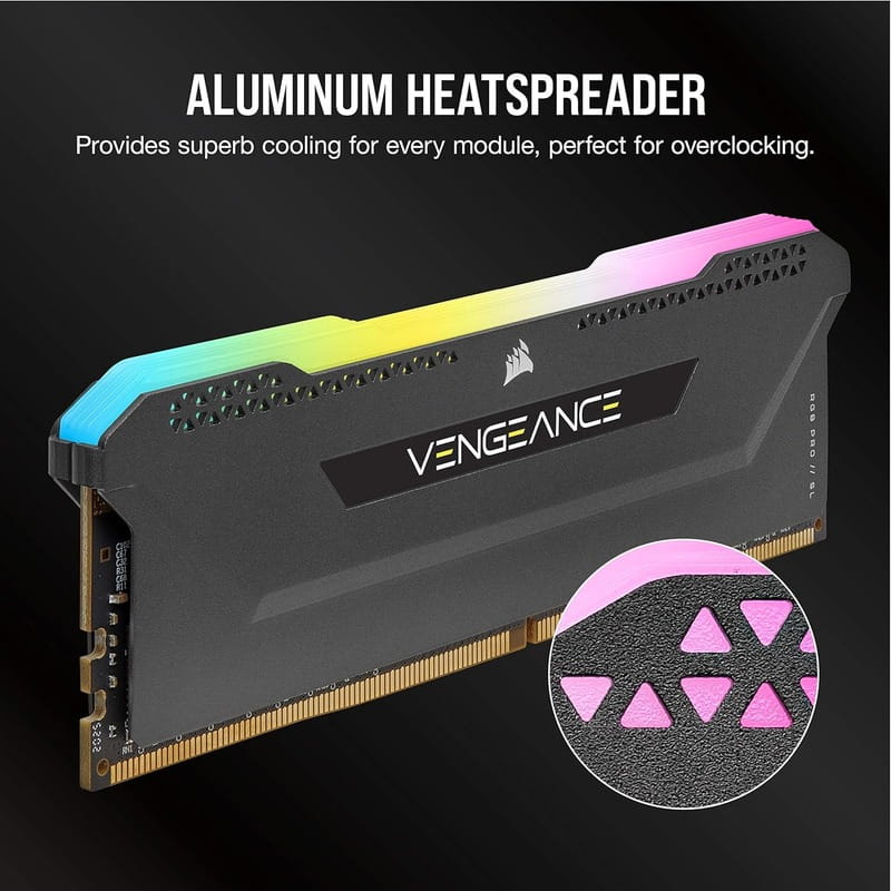 Модуль пам`ятi DDR4 2x16GB/3600 Corsair Vengeance RGB Pro SL Black (CMH32GX4M2D3600C18)