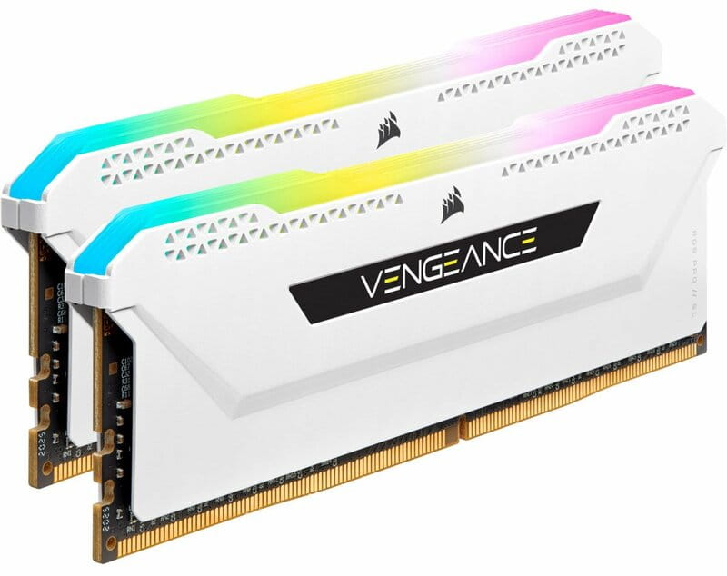 Модуль памяти DDR4 2x16GB/3600 Corsair Vengeance RGB Pro SL White (CMH32GX4M2D3600C18W)