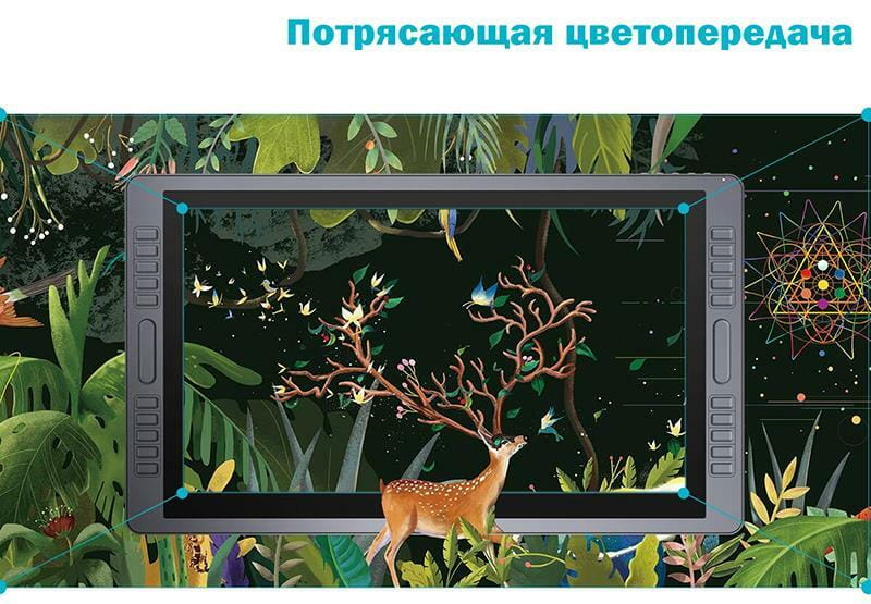 Графічний монітор Huion Kamvas GT-221Pro + рукавичка