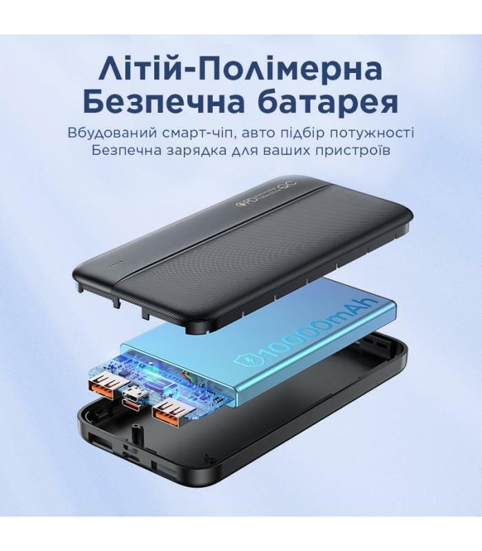 Универсальная мобильная батарея Remax RPP-212 Tinyl 10000mAh Black (RPP-212)