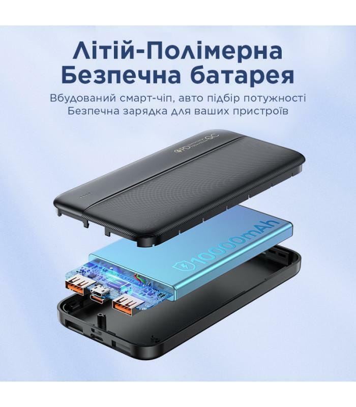 Універсальна мобільна батарея Remax RPP-212 Tinyl 10000mAh Black (RPP-212)