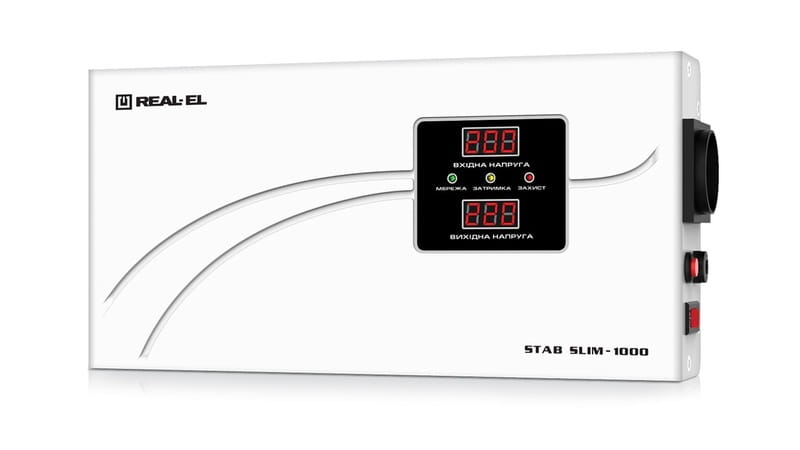 REAL-EL STAB SLIM-1000 White