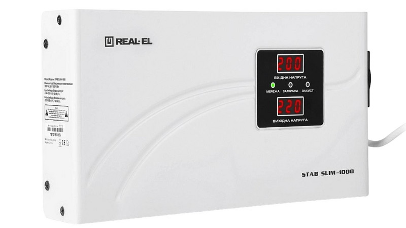 REAL-EL STAB SLIM-1000 White