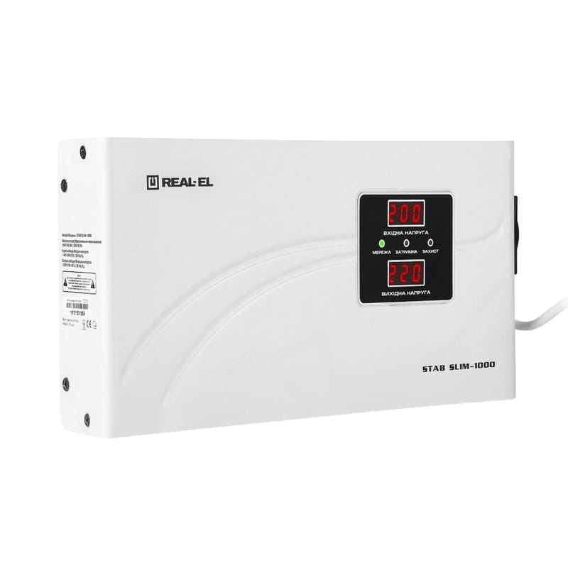 REAL-EL STAB SLIM-1000 White