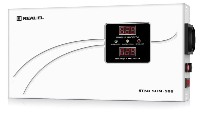 Стабилизатор REAL-EL STAB SLIM-500 White