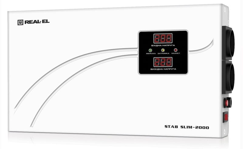 Стабилизатор REAL-EL STAB SLIM-2000 White