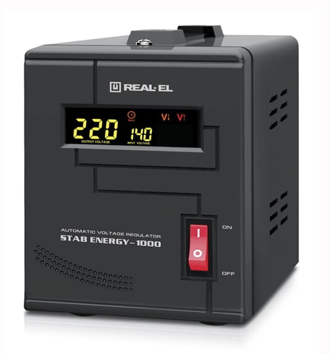 Стабилизатор REAL-EL Stab Energy-1000 Black