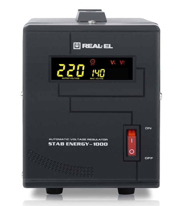 Стабилизатор REAL-EL Stab Energy-1000 Black