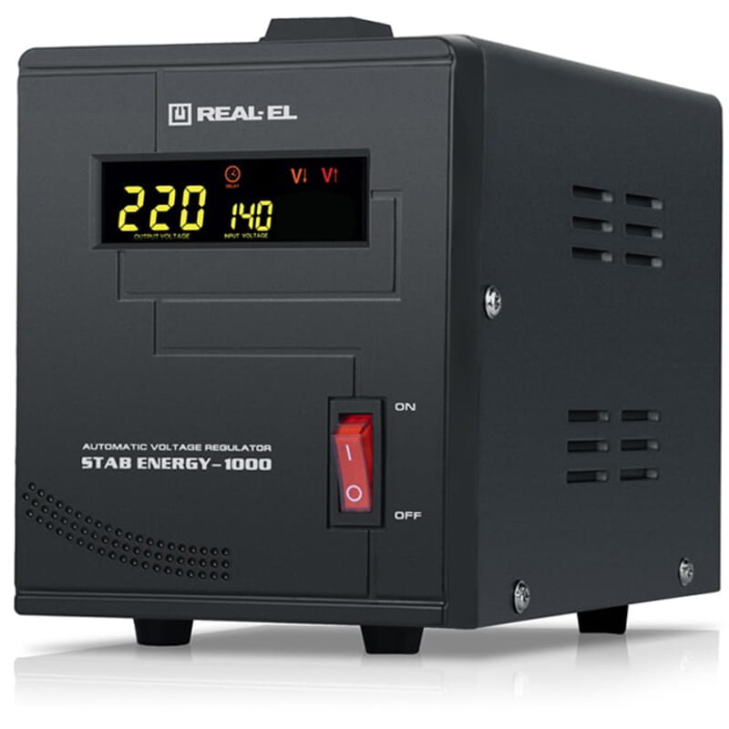 Стабилизатор REAL-EL Stab Energy-1000 Black