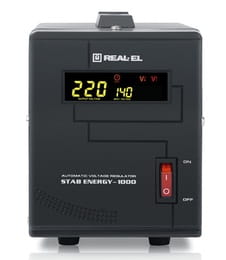 Купити Стабілізатор REAL-EL Stab Energy-1000 Black Стабілізатор REAL-EL Stab Energy-1000 Black
