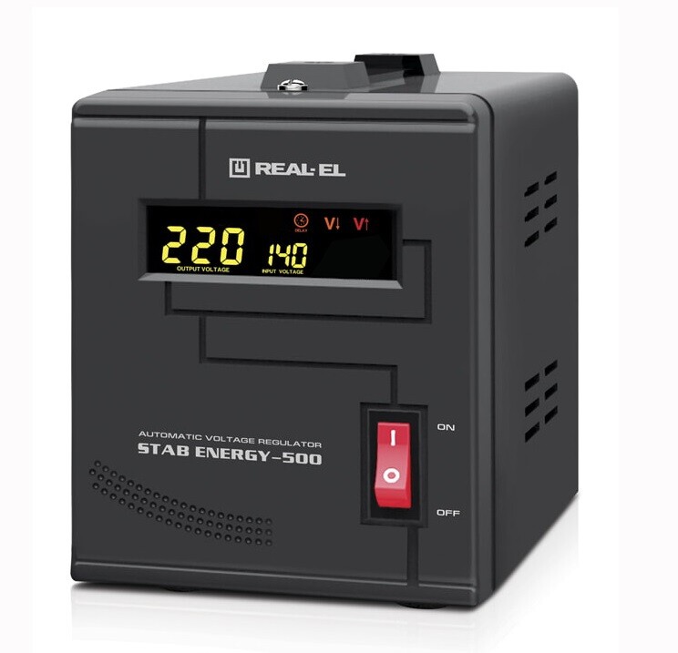 Стабилизатор REAL-EL Stab Energy-500 Black