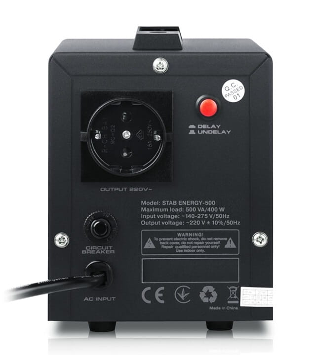 Стабилизатор REAL-EL Stab Energy-500 Black