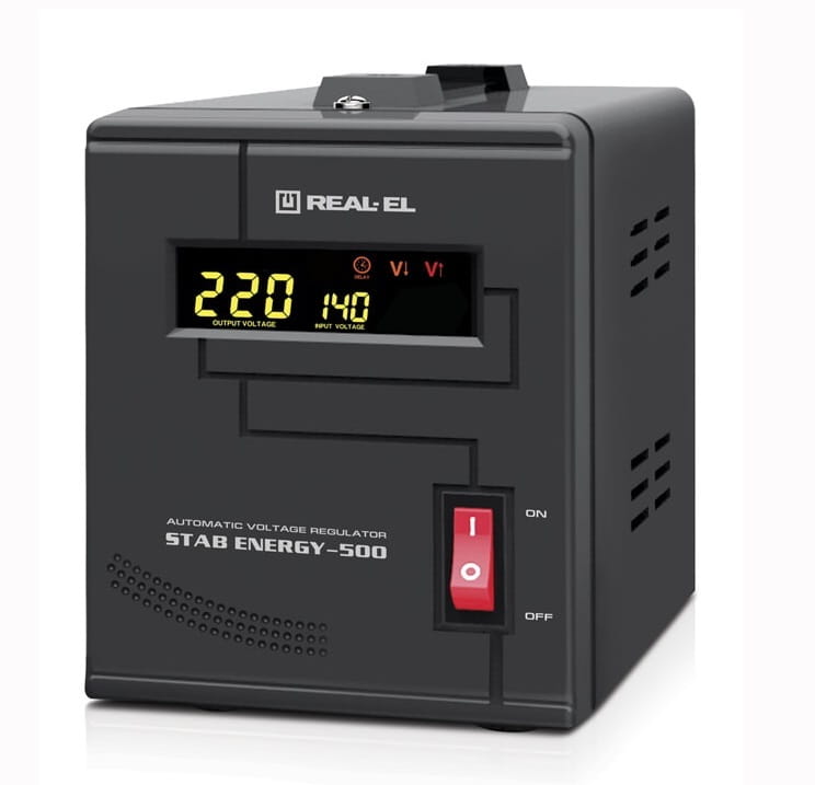 Стабилизатор REAL-EL Stab Energy-500 Black