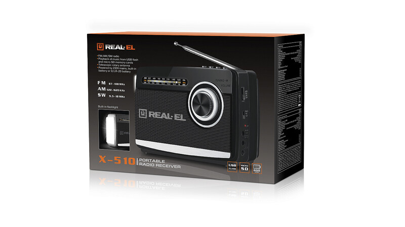 Радіоприймач REAL-EL X-510 Black