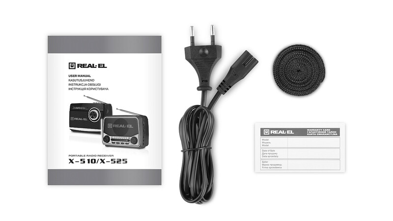 Радіоприймач REAL-EL X-510 Black