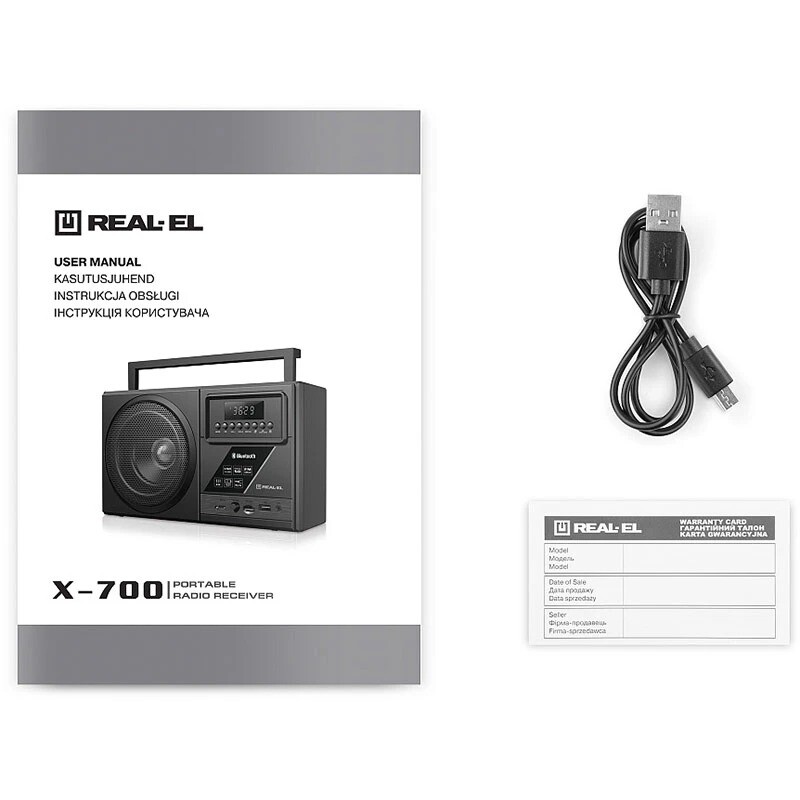 Радіоприймач REAL-EL X-700 Black