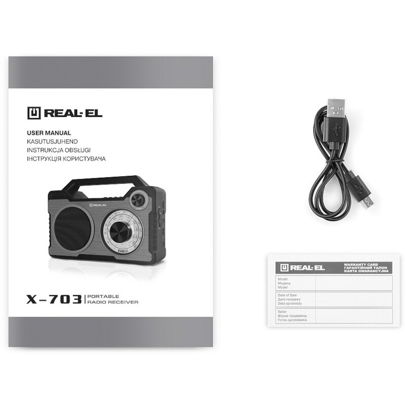 Радіоприймач REAL-EL X-703 Black