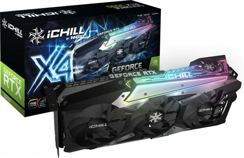 Відеокарта GF GTX 3090 24GB GDDR6X iChill X4 Inno3D (C30904-246XX-1880VA36)