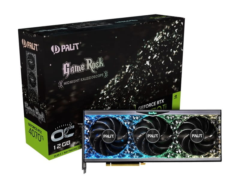 Видеокарта GF RTX 4070 Ti 12GB GDDR6X GameRock OC Palit (NED407TU19K9-1045G)