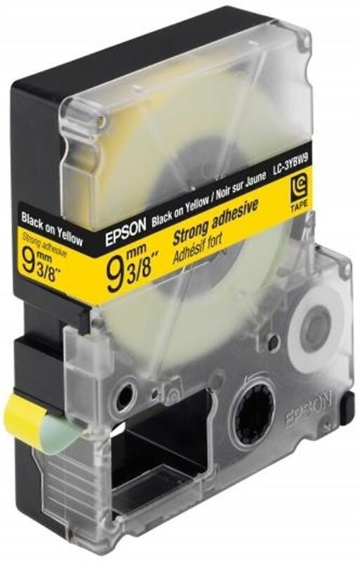 Стрічка Epson LK3YBW Strong Black/Yellow 9mm/9m (C53S653005)