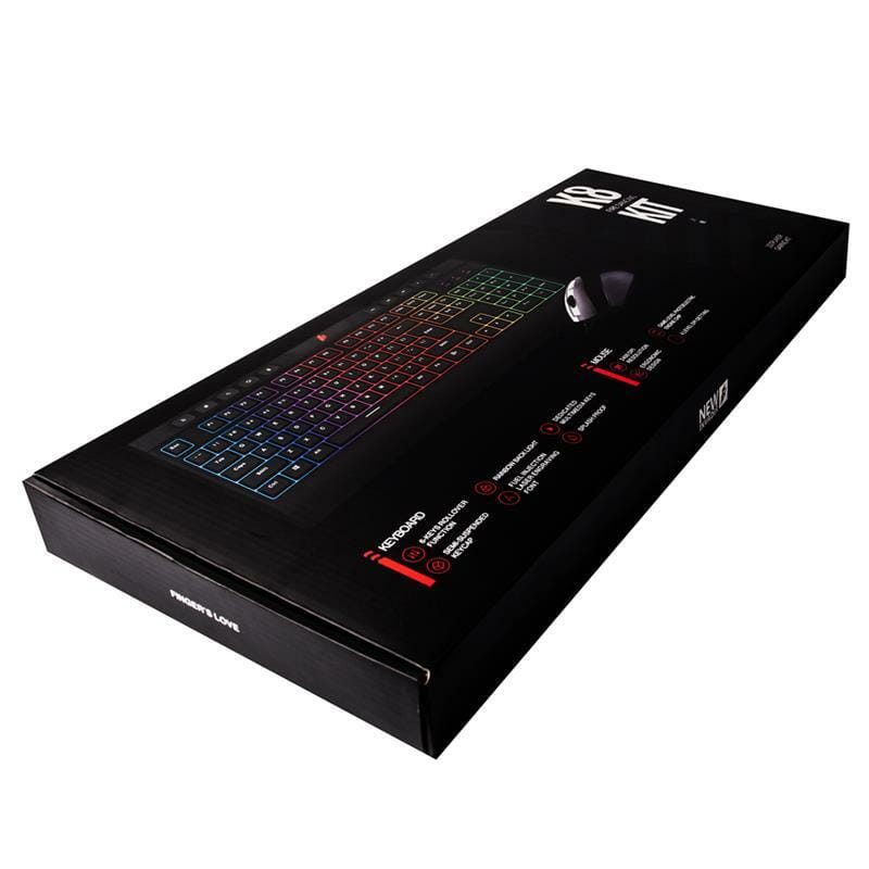 Комплект (клавиатура, мышь) 1stPlayer K8 KIT Black USB