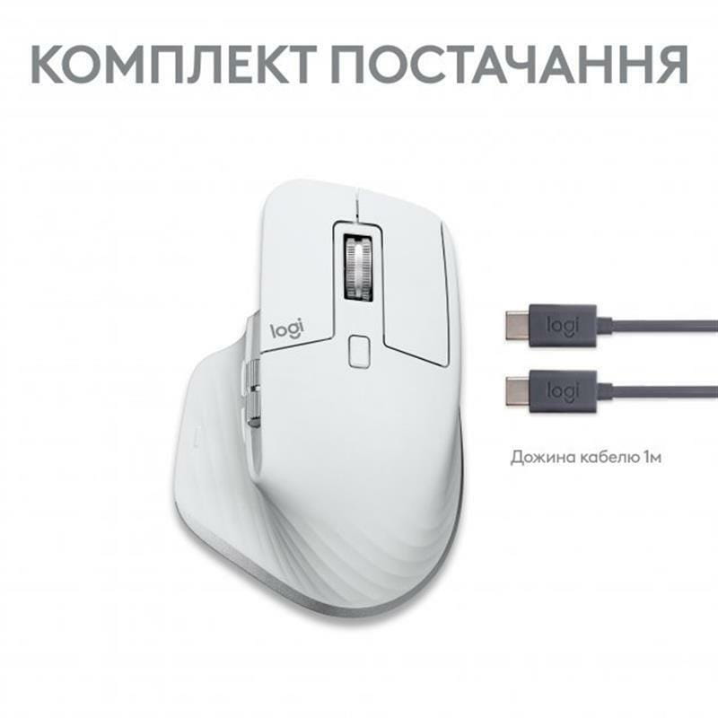 Миша Bluetooth Logitech MX Master 3S For Mac Pale Grey (910-006572)