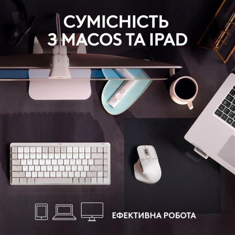 Мышь Bluetooth Logitech MX Master 3S For Mac Pale Grey (910-006572)