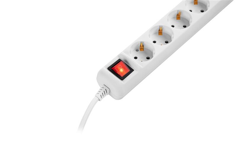 Фильтр питания 2E (2E-U05ESM1.5) 5хSchuko, 1.5 м, белый