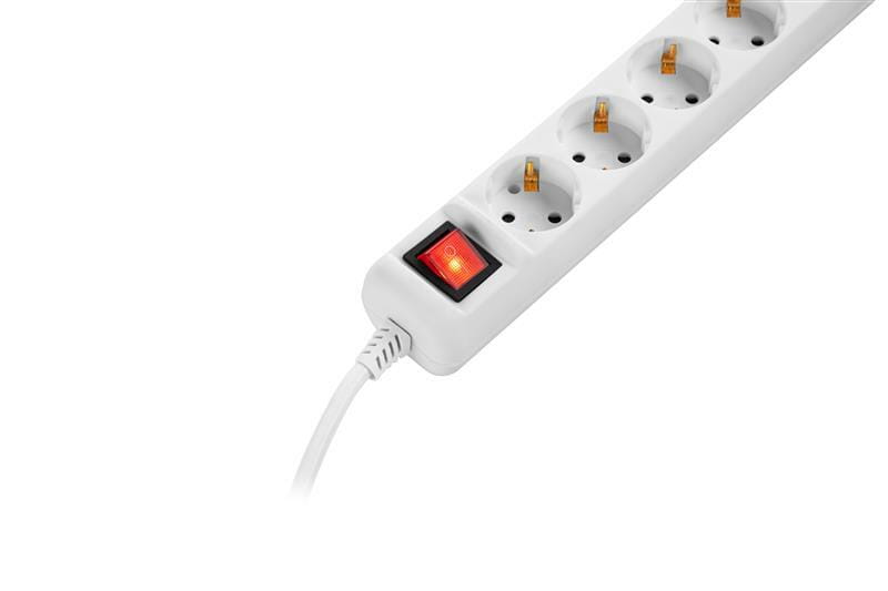 Фильтр питания 2E (2E-U05ESM1.5) 5хSchuko, 1.5 м, белый