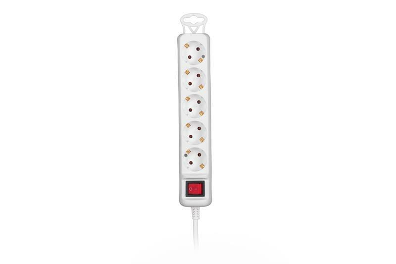 Фильтр питания 2E (2E-U05ESM1.5) 5хSchuko, 1.5 м, белый