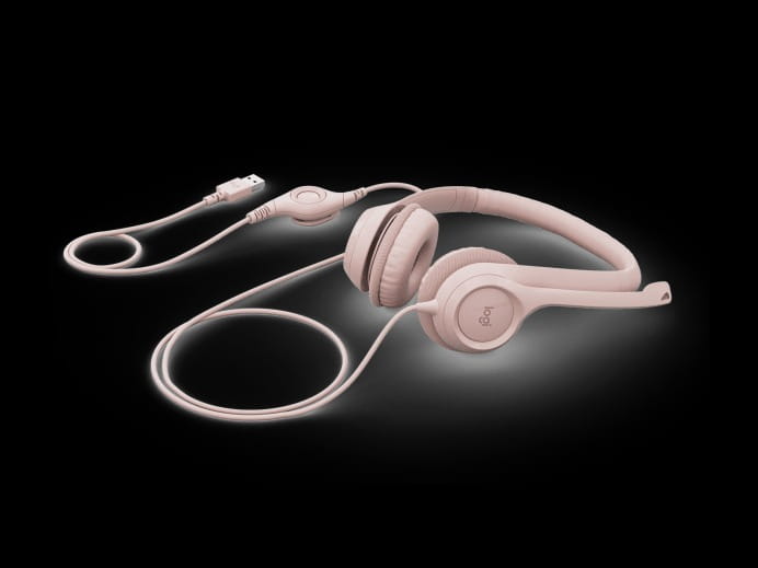 Гарнитура Logitech H390 USB Rose (981-001281)
