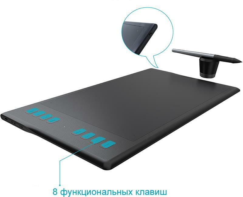 Графический планшет Huion Inspiroy Q11K + перчатка