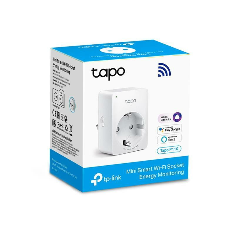 Интеллектуальная розетка TP-Link Tapo P110 (N300, 16A, LED-индикатор состояния)