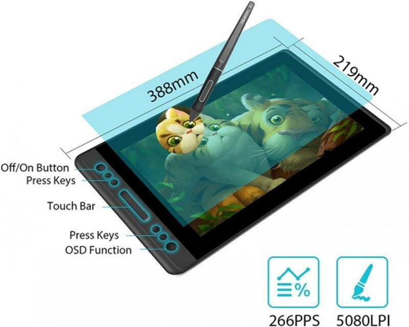 Графічний монітор Huion Kamvas Pro 13 + рукавичка