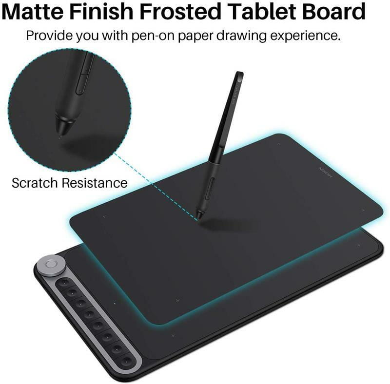 Графический планшет Huion Inspiroy Dial Q620M + перчатка