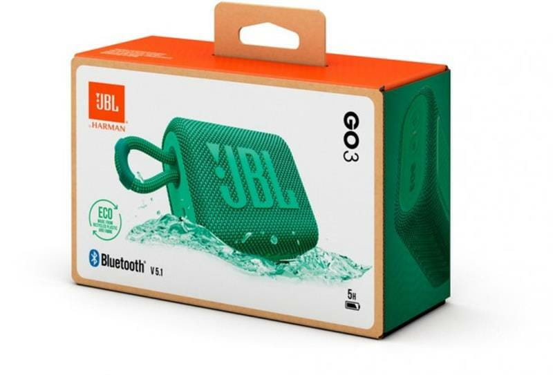 Акустическая система JBL GO 3 Eco Green (JBLGO3ECOGRN)