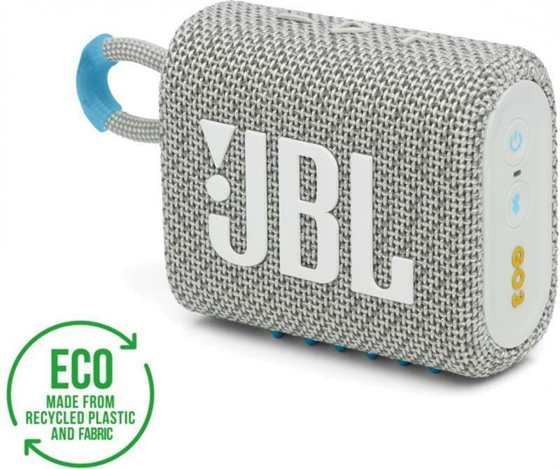 Акустическая система JBL GO 3 Eco White (JBLGO3ECOWHT)