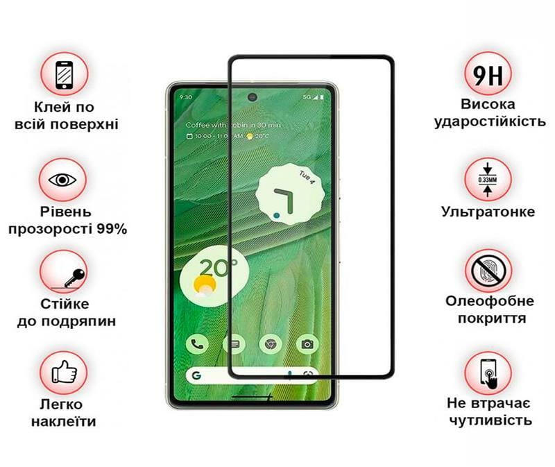 Защитное стекло BeCover для Google Pixel 7 Black (708571)