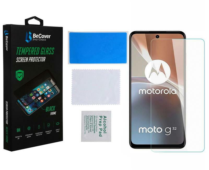 Защитное стекло BeCover для Motorola Moto G32 Crystal Clear Glass 3D (708091)