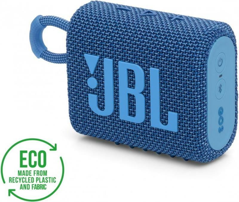 Акустическая система JBL GO 3 Eco Blue (JBLGO3ECOBLU)