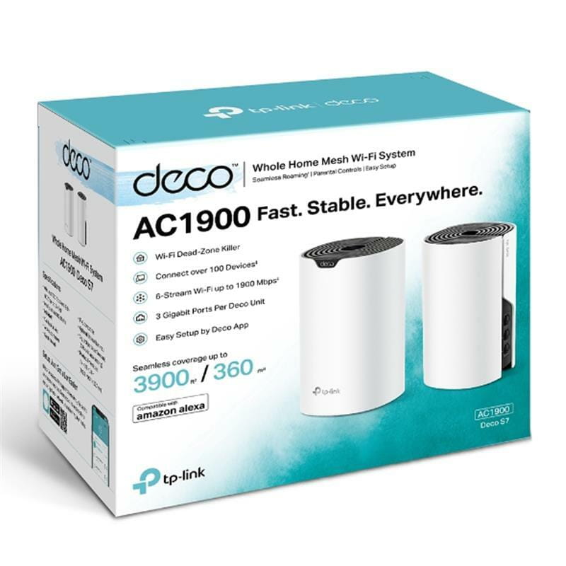 Комплект из двух Mesh Wi-Fi маршрутизаторов TP-Link Deco S7(2-pack)