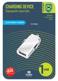 Купить Автомобильное зарядное устройство Global MSH-SC-031 (1USBx2.1A) White (1283126445774) Автомобильное зарядное устройство Global MSH-SC-031 (1USBx2.1A) White (1283126445774)