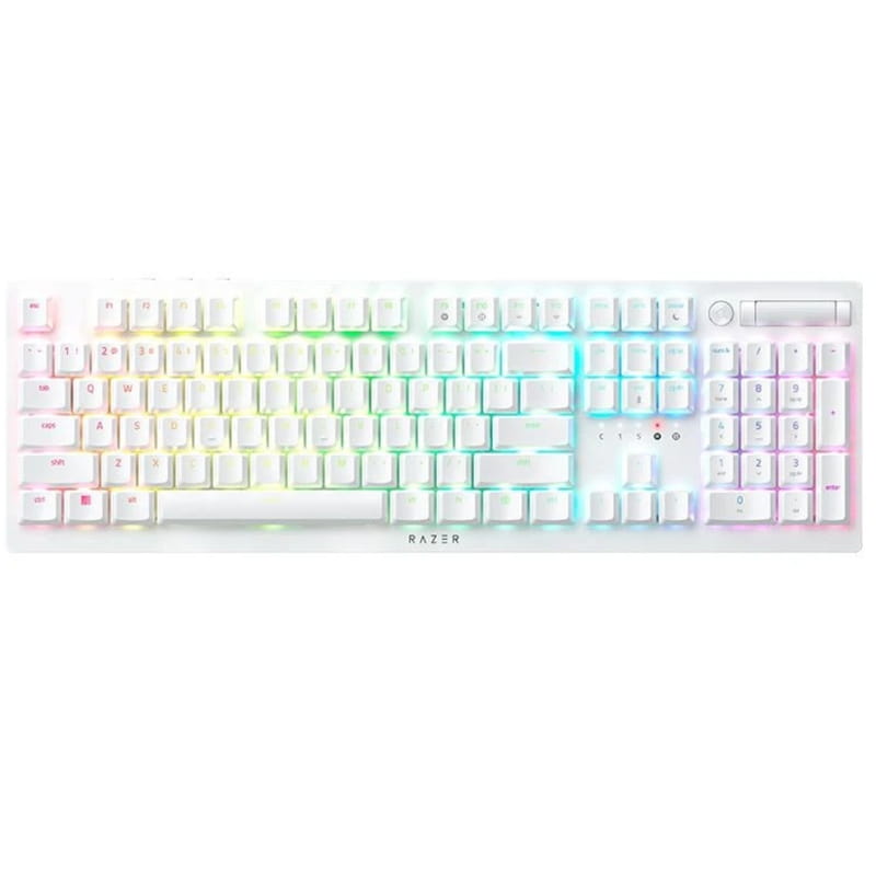 Клавіатура бездротова Razer DeathStalker V2 Pro Wireless Purple Switch ENG White (RZ03-04363500-R3M1)